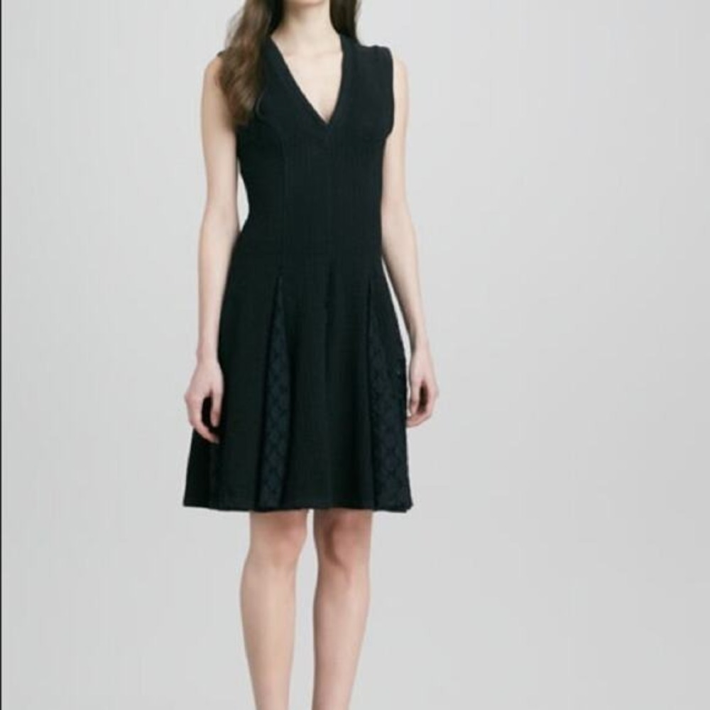 Tracy Reese knit fit & flare dress w/lace inserts